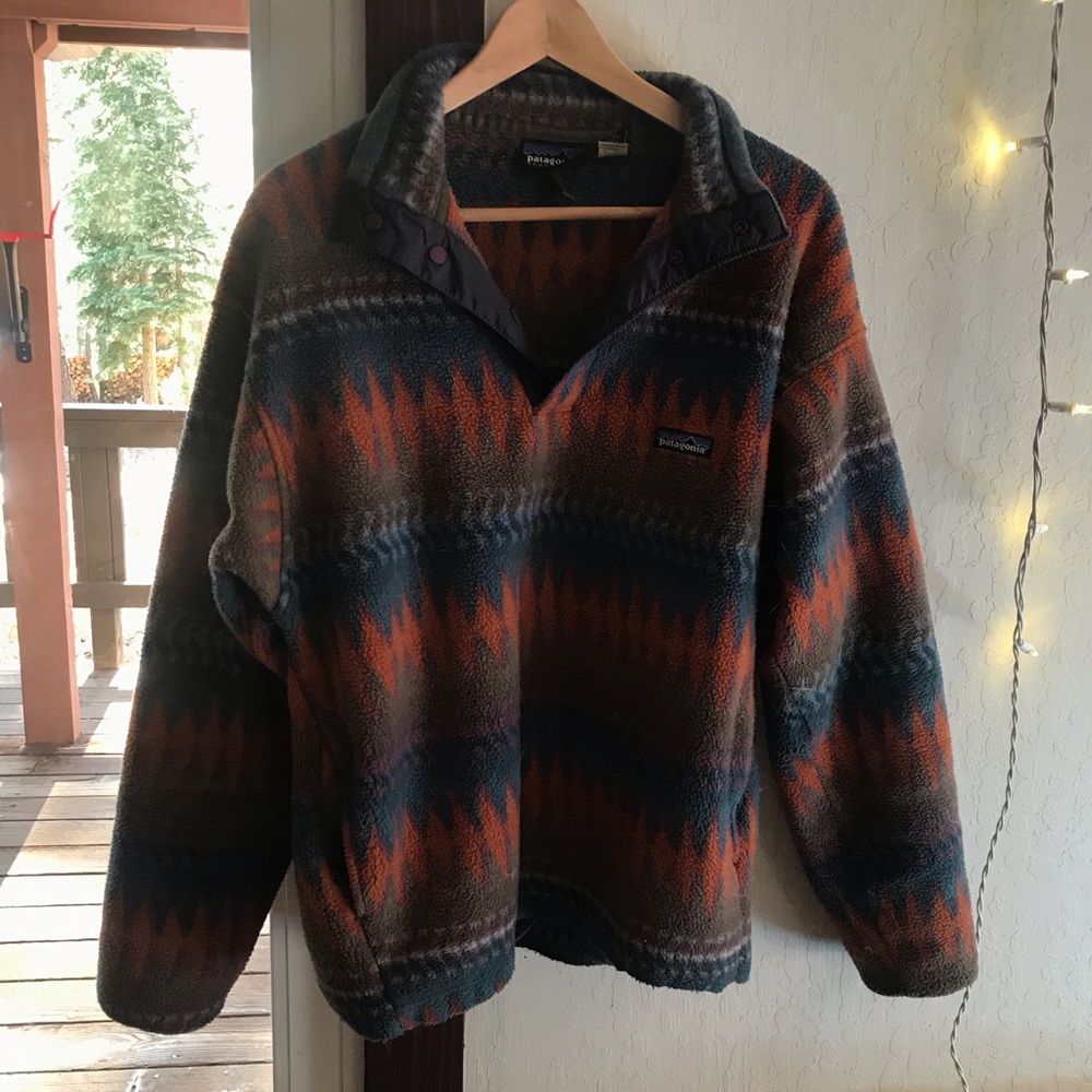 Patagonia Synchilla sunset tribal fleece